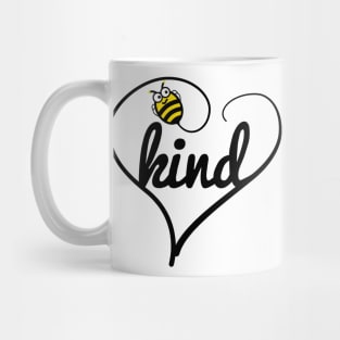 Be kind lovely bee heart design Mug